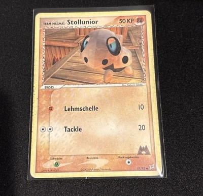 Rare Vintage Team Magma's Aron 58/95 Pokemon 58/95 German Edition MP 2005