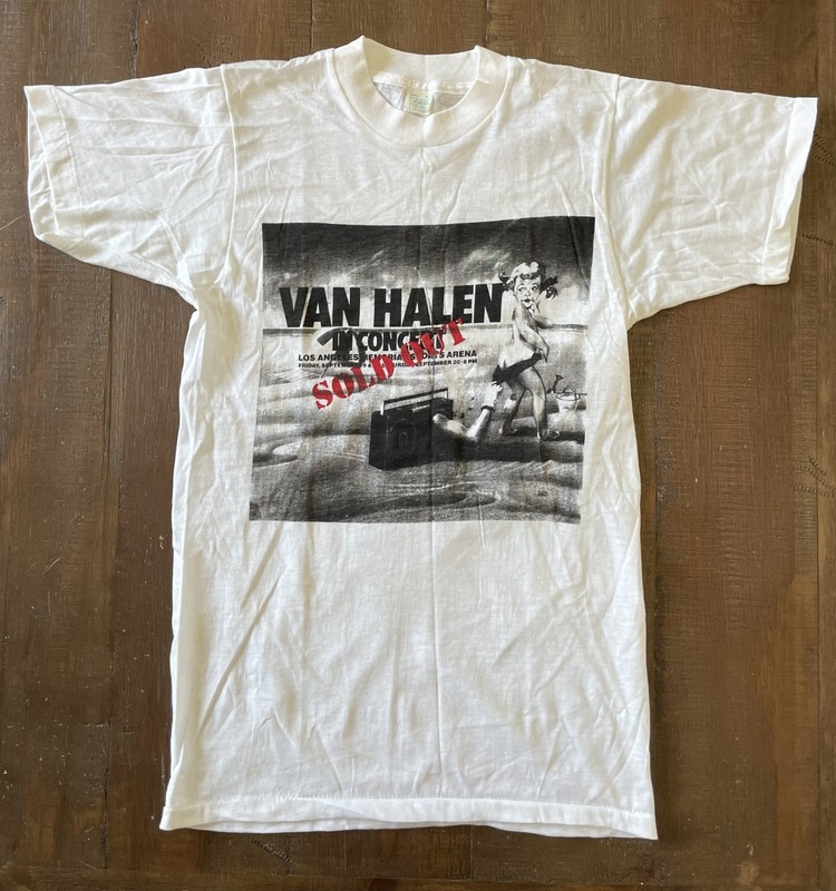 NEW Vintage Authentic 1980 SM Original "Van Halen in Concert (Sold Out)" Tee