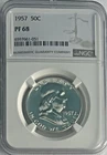 1957 Silver Proof Franklin Half Dollar PF 68 NGC Certified