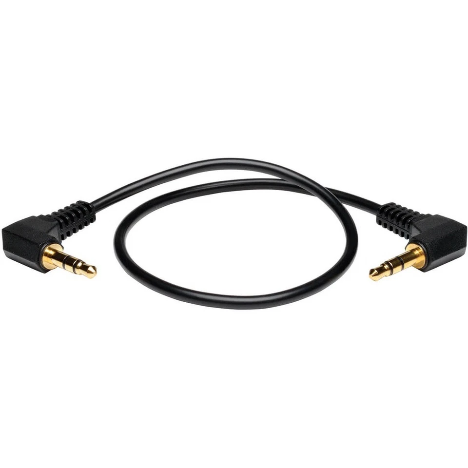 Tripp Lite 3.5mm Mini Stereo Audio Cable With Two Right Angle Plugs [m/m] 1-ft. - Image 2 of 3
