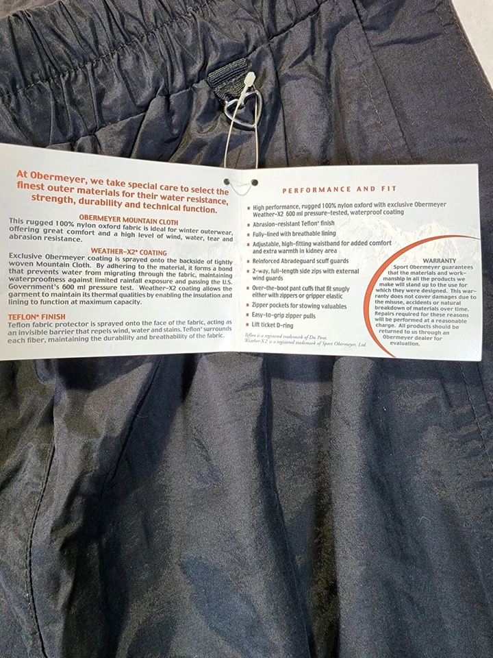 ¡¡NUEVO CON ETIQUETAS!! Pantalón Obermeyer KILLINGTON Shell - Mujer talla 14 - Cremallera lateral, fácil de sacar Foto 3 de 4