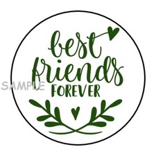 30 BEST FRIENDS FOREVER ENVELOPE SEALS LABELS STICKERS 1.5" ROUND