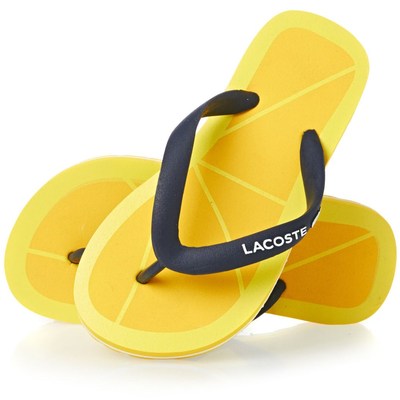 Lacoste Yellow Nosara Flipflops BNWT UK10 EU28 US11 Infant Baby Boys Girls m £18
