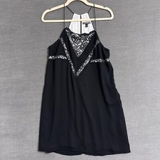 Express Dress S Black Lace Halter Slip Cocktail 90s y2k Fairy Grunge Whimsigoth