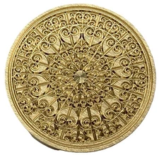 Hearts and Scrolls Mandala wax seal stamp head, 1.2" diameter, intricate design!