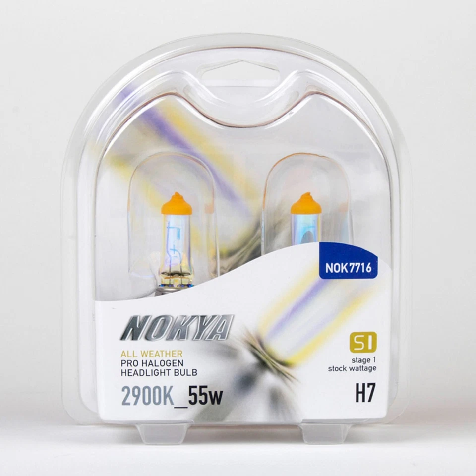 Nokya All Weather H7 Nok7716 55W Dos Bombillas Luz Giratoria Lámpara Esquina Repuesto Foto 2 de 4