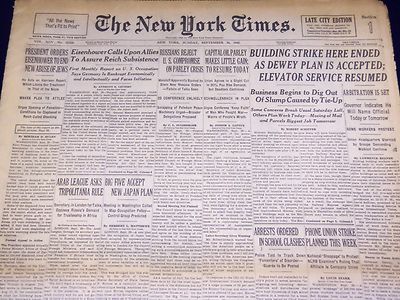 1945 SEPT 30 NEW YORK TIMES - TRUMAN ORDERS EISENHOWER TO END ABUSE - NT 2695