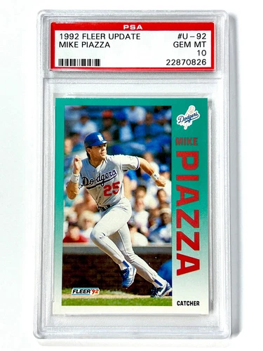 1992 Fleer Update MIKE PIAZZA #U-92 RC - PSA 10 - Los Angeles DODGERS