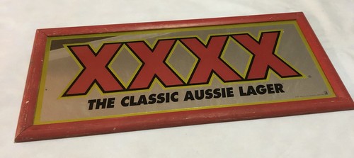 Specchio birra XXXX The Classic Aussie Lager - cornice in legno 16”x36”. Decorazione bar grotta uomo - Foto 14 di 20
