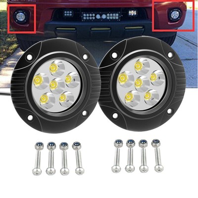 2X 3.5'' Round 18W LED Work Light Spot Driving Fog Lamp Flush Mount Off-road ATV