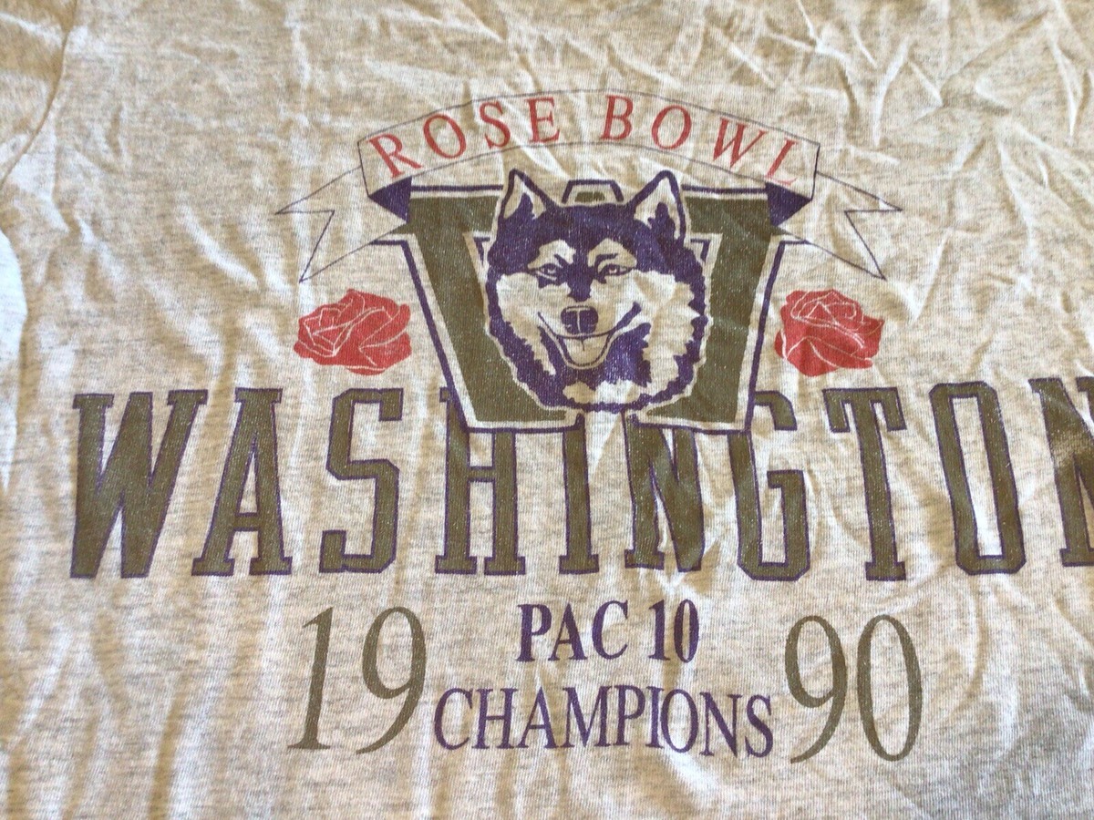 Vintage 90s UW Huskies Rose Bowl Single Stitch College T Shirt