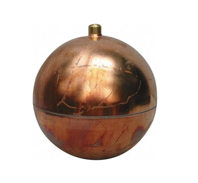 NAUGATUCK Float Ball, Round, Copper, 8 In