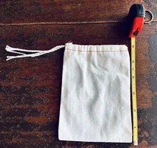 Small Canvas Cloth Drawstring Bag 6x4”  Jewelry, Sunglasses, Guitar Picks, Coins