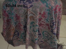 THROW 100 CASHMERE LUXURY PASHMINA MODERN JAMAVAR BLANKET 8 PLY 17 DESIGN CHOIC