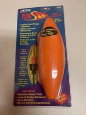 (2) PACK PlugSlide Orange Extension Cord Safety Cover Connector Holder