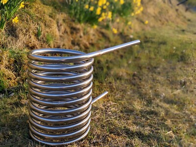 Double 32mm water heater coil w/ 2m of high temp hose hot tub, stock tank 