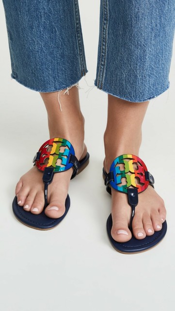 tory burch sandals rainbow