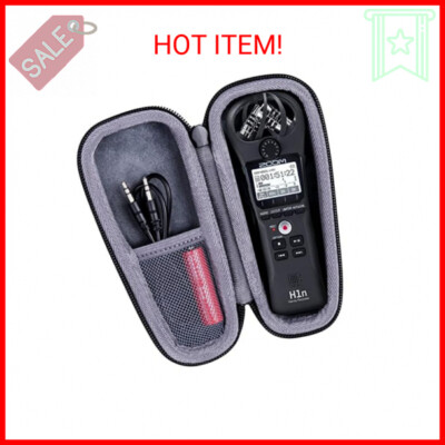 co2CREA Hard Case Replacement for Zoom H1n H1 Digital Handy Recorder (Black Case