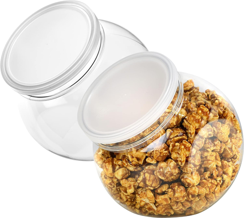 Dilabee 2-Pack Plastic Candy Jar - 96Oz Large Candy Jars with Lids for Candy Buf - Picture 9 of 12