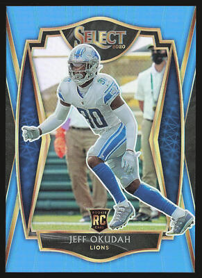 2020 Panini Select #186 Jeff Okudah Light Blue Prizm /99,RC