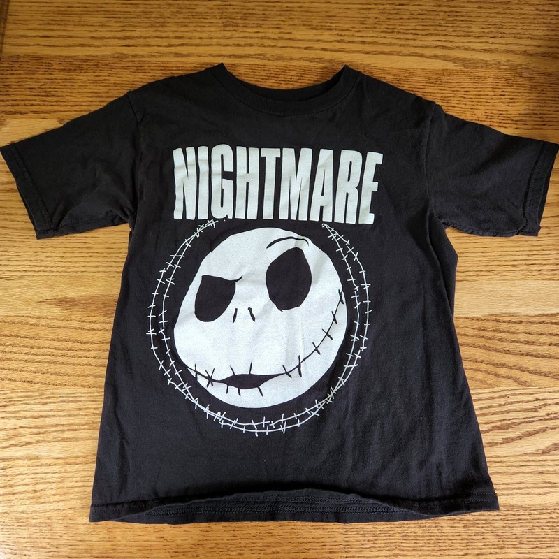 Jack Skellington Nightmare Before Christmas T-Shirt Kids Small 7/8
