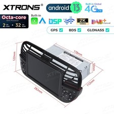 Autoradio Android 13 Fiat 500 2007-2015 Stereo Auto Navi WIFI Comandi Volante BT - Miniatura 6