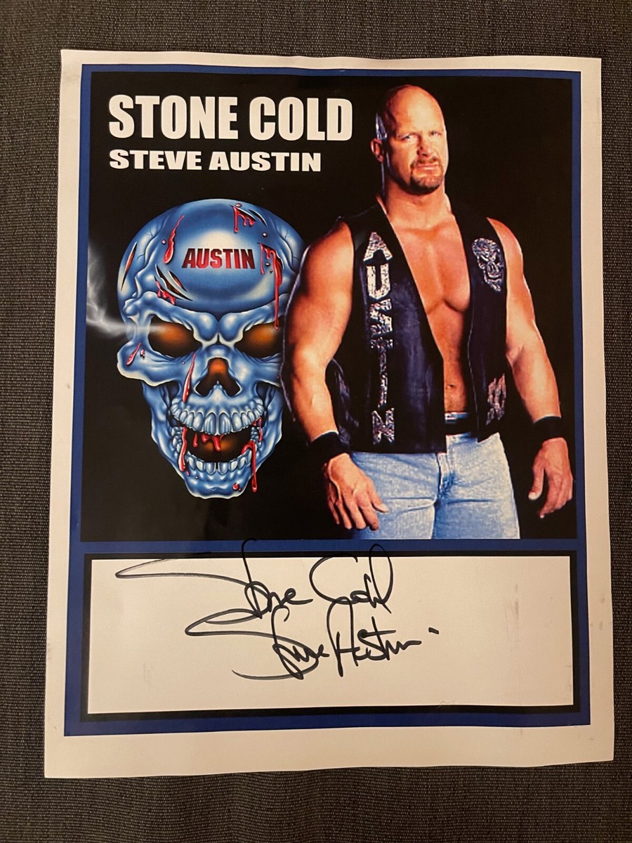 Stone Cold Steve Austin Promo Picture Autograph Signed WWF WWE Hot
