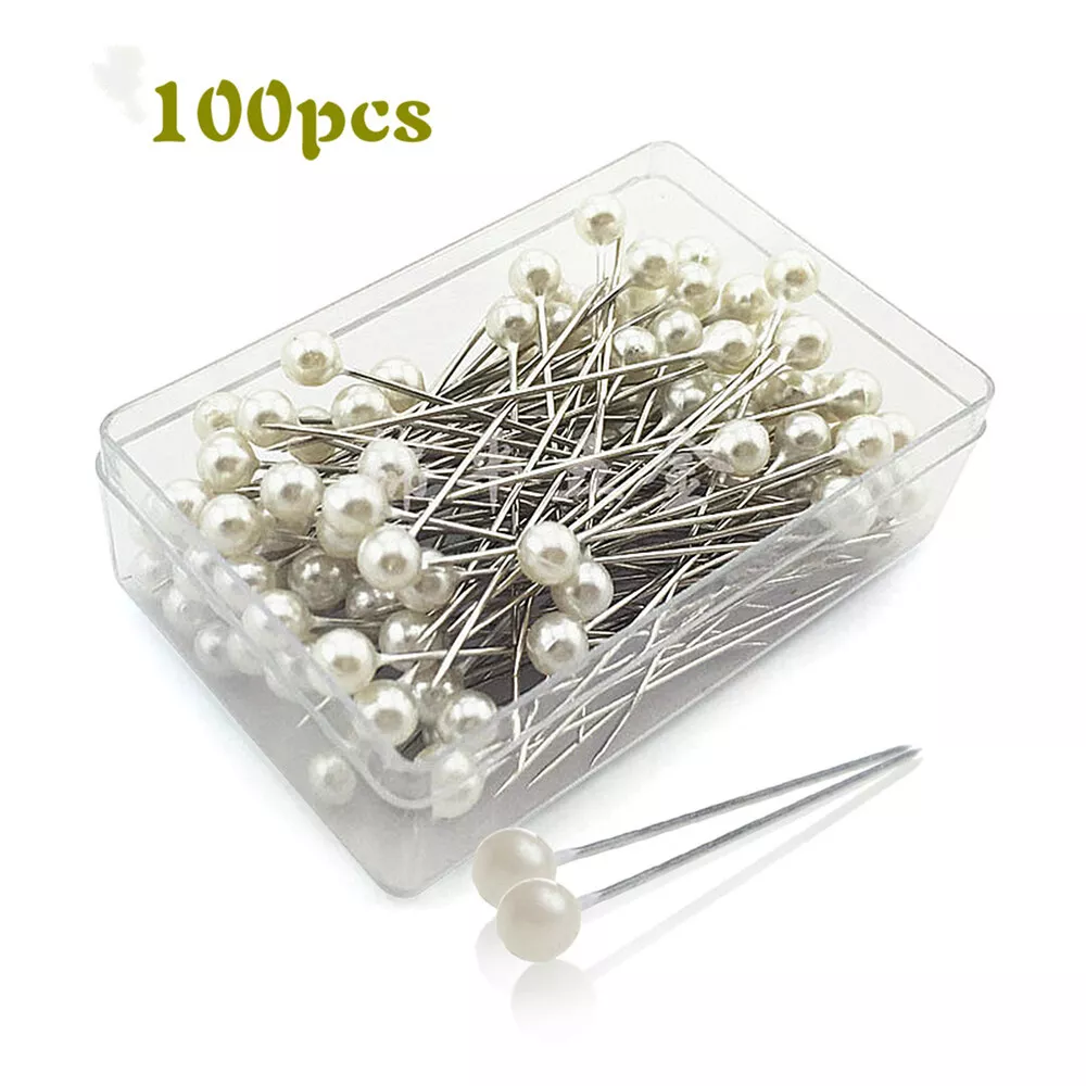 Integral Vegetales Adjunto archivo 100 Pcs pearl head 2 Pearl Head Pin Alfileres De Costura Teardrop Pearl  Sewing | eBay