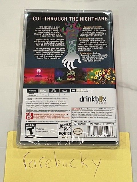 Severed (Nintendo Switch) NEW SEALED MINT US VERSION, RARE LRG! | eBay