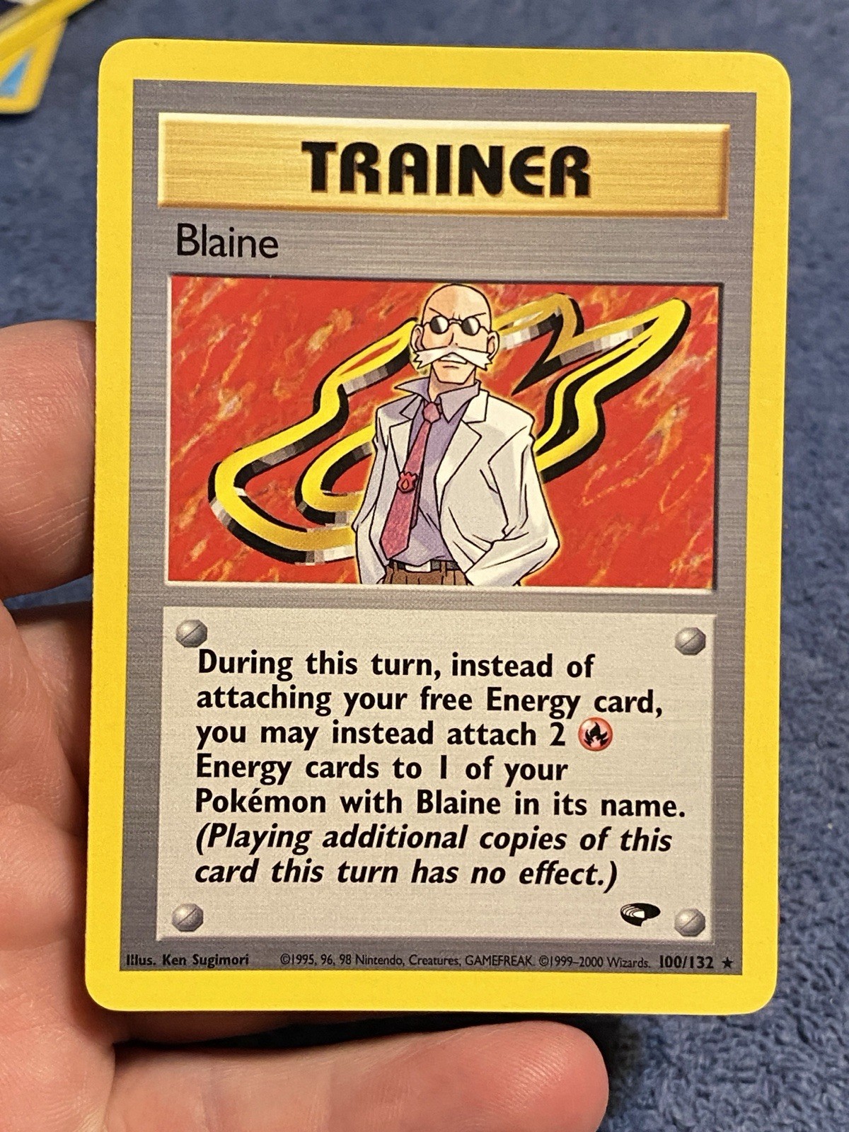 Pokémon TCG Trainer Blaine Unlimited Gym Challenge Set 100/132