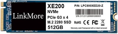 LinkMore XE200 512GB PCIe Gen3 NVMe M.2 2280 SSD