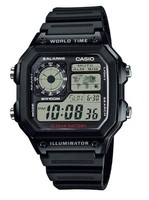 Casio Uhr AE-1200WH-1AVEF Digital Uhr Schwarz Digitaluhr NEU