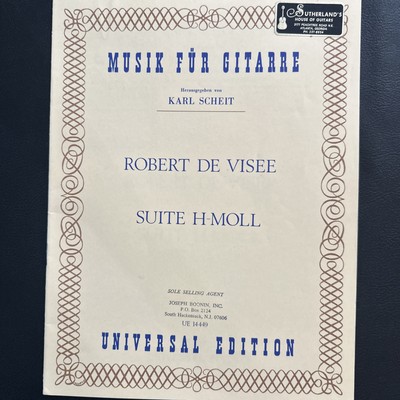 Music for Guitar Scheit | Robert de Visee - Suite H-Moll Guitar Sheet Music 1974