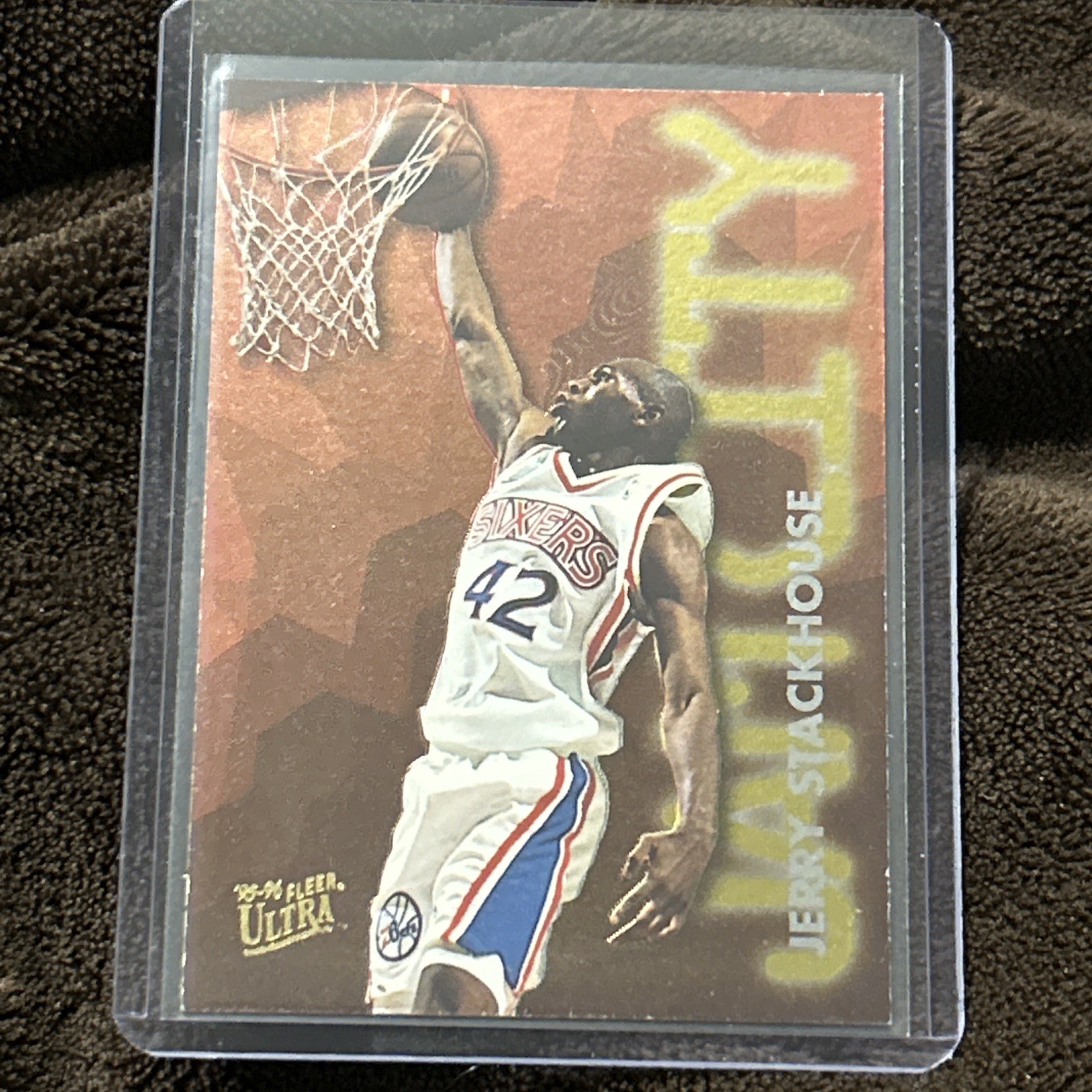 Jerry Stackhouse 1995-96 Fleer Ultra Jam City Hot Packs #12 Philadelphia 76ers
