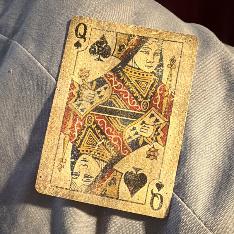 Queen of Spades Single Playing Card - Individual Card Only vintage