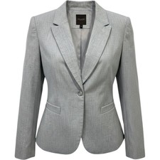 The Limited Blazer Women 6 Gray Excellent Two Button Lined Professional Office