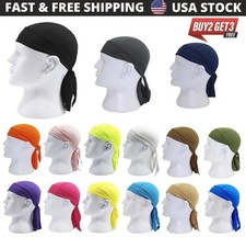 Durag Du-rag Headwear Head Wrap Skull Cap Cycling Bandana Headband Beanie Hat