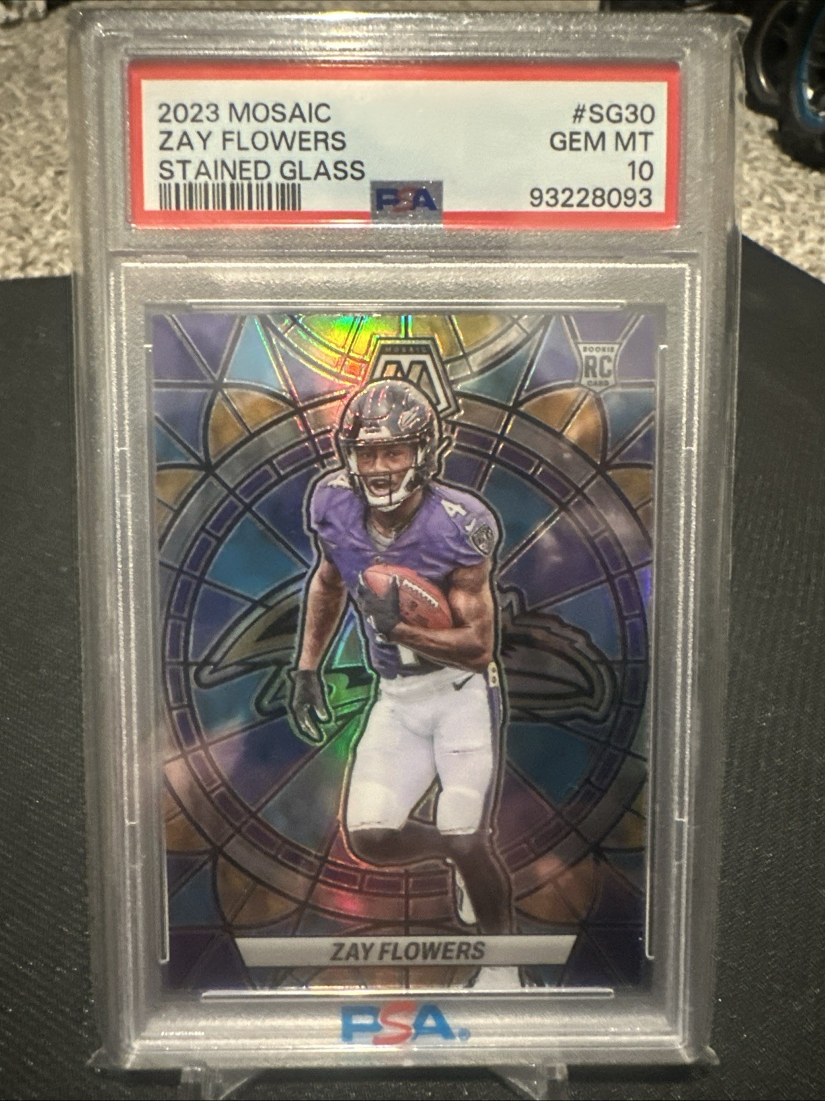 2023 Panini Mosaic - Stained Glass Zay Flowers #SG-30 (RC)