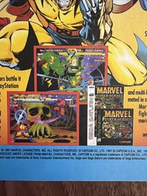 Marvel Super Heroes Capcom Video Game Print Ad Sega Saturn Sony PlayStation 