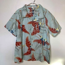 Barefoot In Paradise Men’s Hawaiian Button Down Parrot Shirt Size XXL