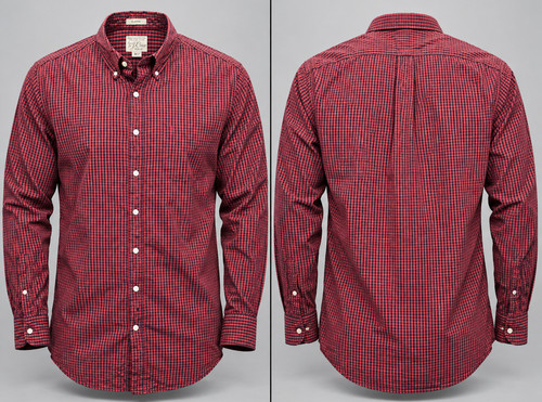 J.Crew, Vintage J Crew Shirt Mens M Tall Red Plaid Micro Check Secret Wash Long Sleeve