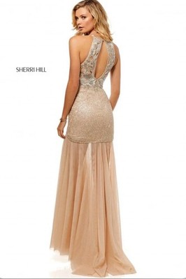 slim fit dress slacks Sherri Hill 56650: Exquisite Halter Ball Gown – Mydressline