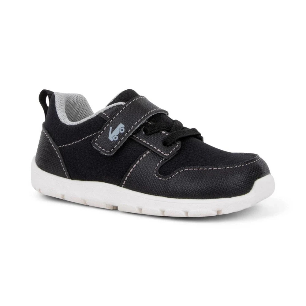 See Kai Run Basics Toddler Tenny Sneakers - Black 11T: Machine Washable, Hook a