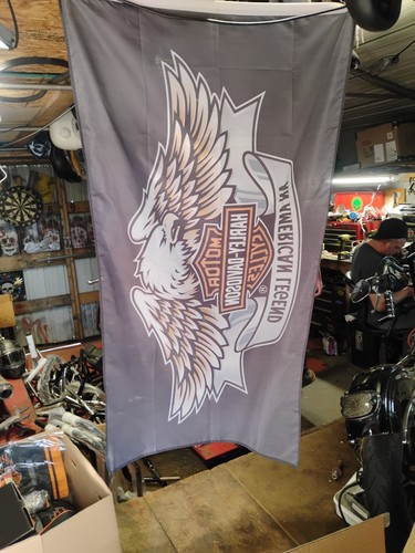 Harley Davidson Flag Large Banner 3×5 America motorcycle