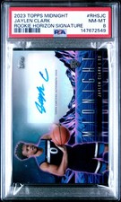 2023 TOPPS MIDNIGHT ROOKIE HORIZON SIGNATURES #RHSJC JAYLEN CLARK PSA 8