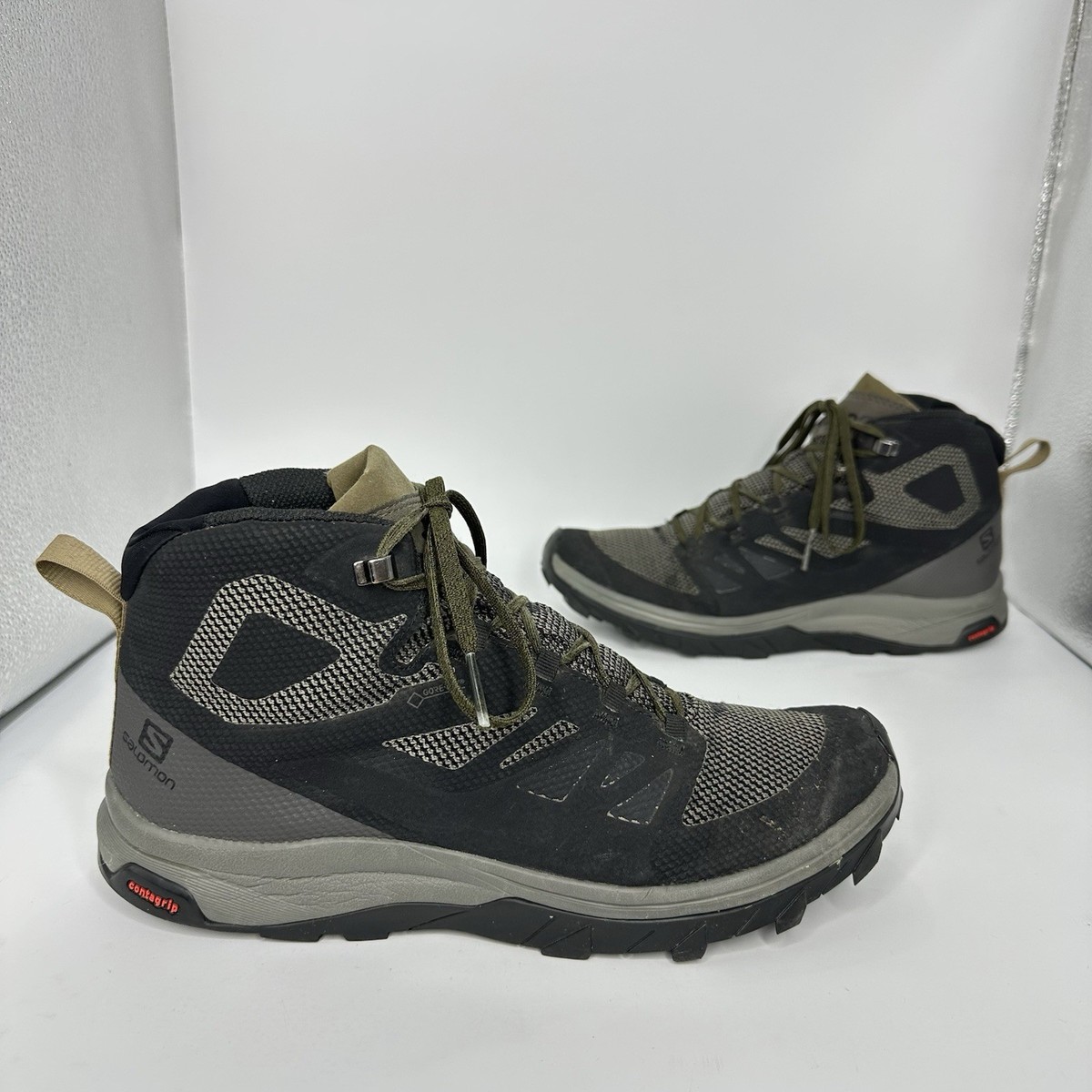 Salomon-Outline Mid GTX Gore-Tex Mens 10.5 Beluga Black  display picture 1