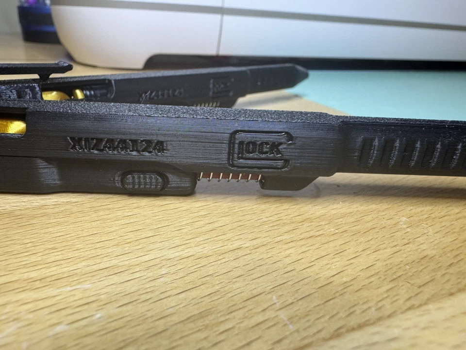 Glock Inspired Slide Action Pen – 3D Printed (Black, Red, and Gold) - Image 2 of 4