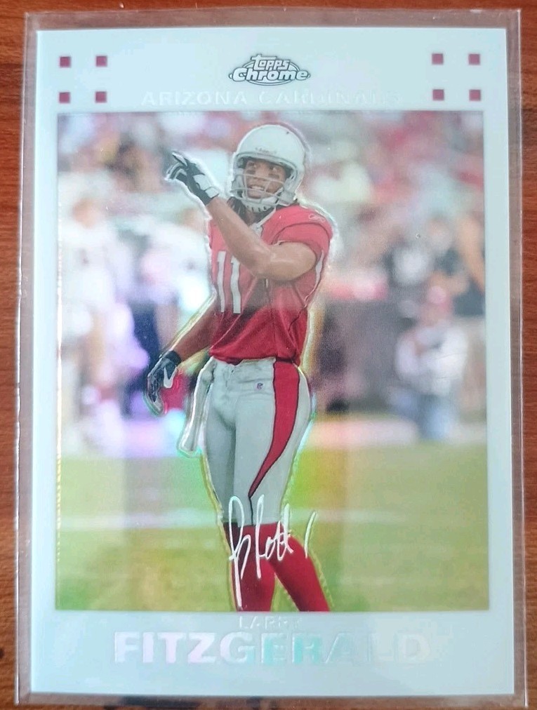 2007 Topps Chrome - Larry Fitzgerald #TC20 White Refractor /869