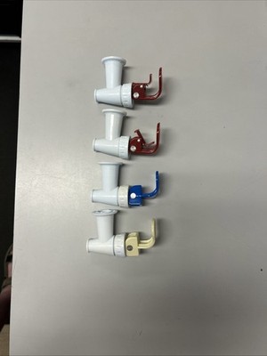 Sunbeam Water Dispenser Replacement Faucets, 1 White and 2 Red and 1 Blue 