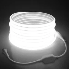 5M Cob LED Strip Lights For Outdoor Waterproof LED Rope Lights 16 4 Ft Daylig...